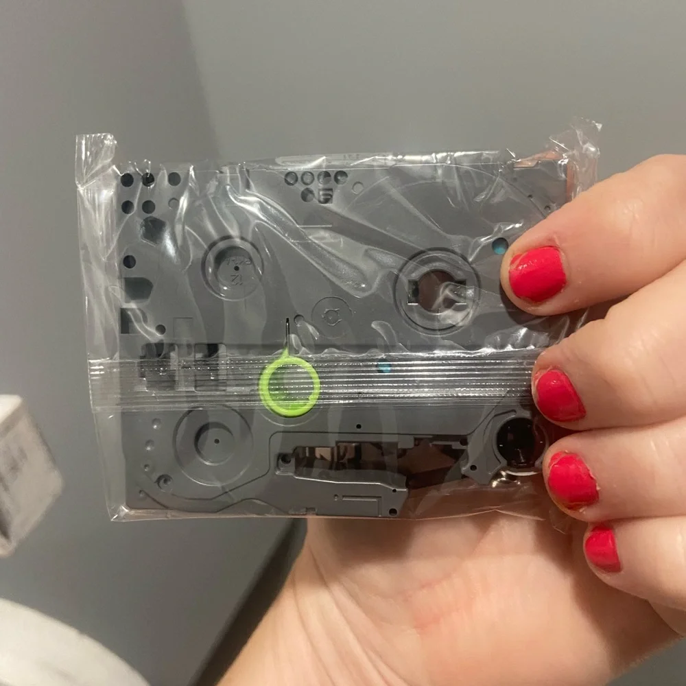 Brother TZe Black on Clear Label Tape